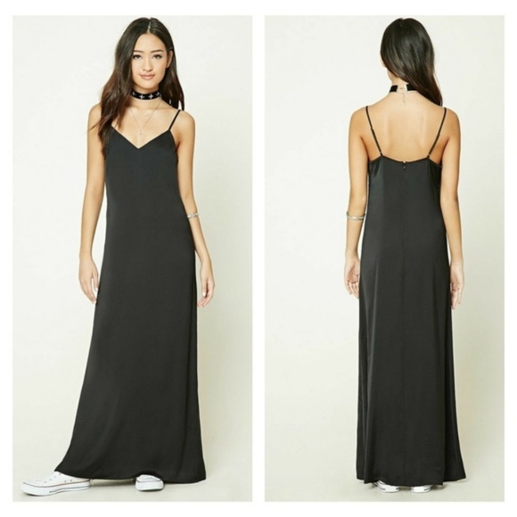 Forever 21 Dresses & Skirts - Black Slip Dress Sz S